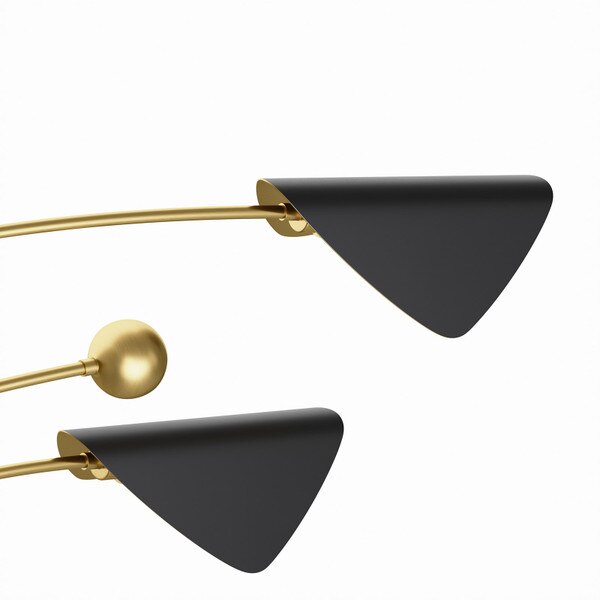 Eclipse Chandelier (Blackened Brass and Natural Brass) Macro 4